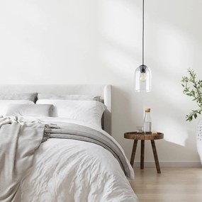 TK Lighting Lampada a sospensione Molly, trasparente, Ø 14 cm, metallo/vetro
