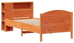 Letto libreria senza materasso marrone cera 90x190 cm in pino