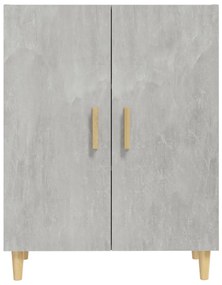Credenza grigio cemento 70x34x90 cm in legno multistrato