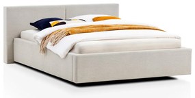 Letto matrimoniale imbottito beige rete non inclusa 140x200 cm Cube – Meise Möbel