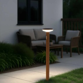 Paletto da giardino Solare Corten 80cm con Sensore Mov. e Picchetto Colore Bianco Naturale 4.000K