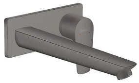 Rubinetto per lavabo getto laminare cristallino Talis E nero spazzolato satinato HANSGROHE H 11.2 cm