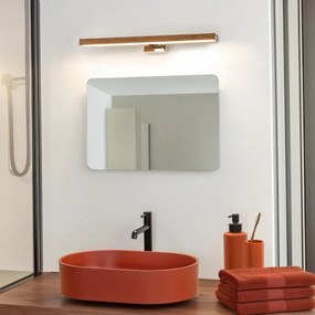 Brilagi-Illuminazione a LED per specchi da bagno WOODY MIRROR LED/12W/230V IP44 quercia/cromo