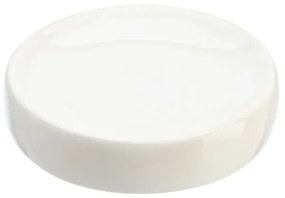Porta sapone solido da appoggio in ceramica bianca linea Cily