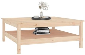 Tavolino da salotto 100x100x40 cm legno massello di pino