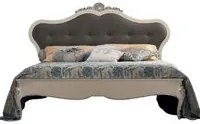 Letto matrimoniale legno king size testata ecopelle l.221 p.215 h.151 - Mobili 2G