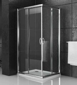 Box doccia ad angolo 80 x 100 cm cristallo 6 mm Ix Box Morini S158G1