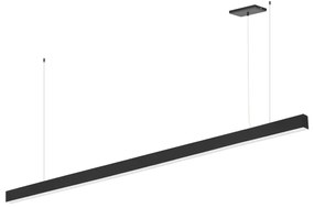 Lampada Lineare LED a Sospensione 65W 200cm nera, PHILIPS driver CCT Colore Bianco Variabile CCT