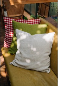 Federa di lino 50x50 cm Red Gingham - Linen Tales