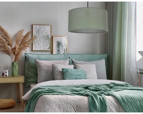 Lampadario verde con paralume in tessuto ø 40 cm Shanti – Candellux Lighting