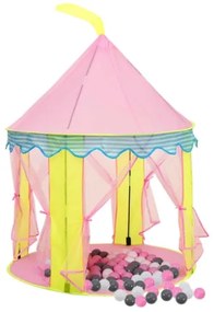 Tenda da Gioco per Bambini Rosa con 250 Palline 100x100x127 cm