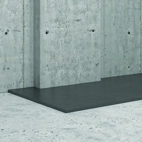 Piatto doccia 120x80 cm in pietra colore antracite scuro - KAMALU