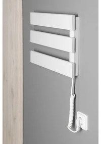 Aqualine - Portasciugamani elettrico ELVIS 50W/230V 34,2 cm bianco destra