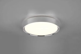 Plafoniera clarimo led  ip44 d.33cm bordo cromo 659011806