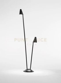 Paletto da esterno 2 luci led 4000k 1220lm 12w ip65 nero grass doub...