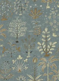 Josephine Munsey Tapete Cynthia - Mid Blue and Olive