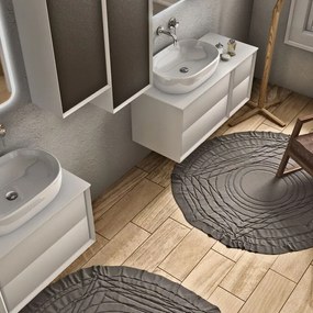 Lavabo da appoggio Bellagio / Sand ovale in ceramica L 60 x P 42 x H 16 cm bianco