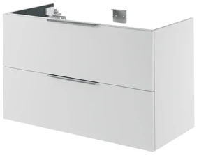 Mobile da bagno sotto lavabo SENSEA Neo bianco laccato L 105 x H 64 x P 48 cm 2 cassetti, lavabo non incluso