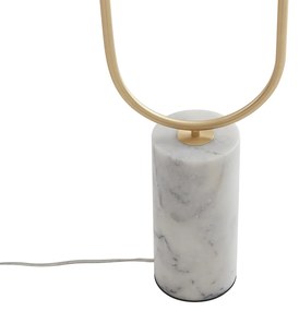 Lampada da terra Art Déco in ottone con vetro trasparente 2 luci - Rid