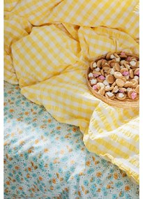 Biancheria da letto in crêpe giallo e bianco per letto singolo 140x200 cm Bæk&amp;Bølge - JUNA
