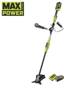 Decespugliatore a batteria con spazzole al carbonio 36V 1 batteria inclusa in acciaio RYOBI RBC36X26B impugnatura a manubrio, lama in acciaio a 3 denti