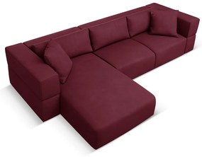 Divano angolare bordeaux, angolo sinistro Esther - Milo Casa
