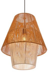 Lampadario a sospensione su cavo AFRICA 1xE27/40W/230V Ø 40 cm marrone/crema