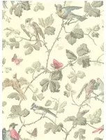 Cole & Son Carta da parati Winter Birds - Linen