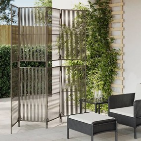 Divisorio Per Ambienti A 4 Pannelli Grigio İn Polyrattan /