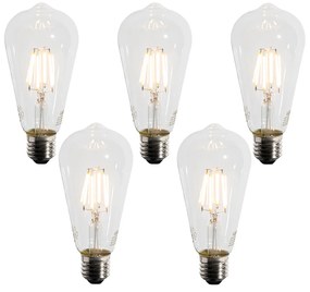 Set di 5 lampadine LED E27 A60 Sensore crepuscolare 4W 400 lm 2200K