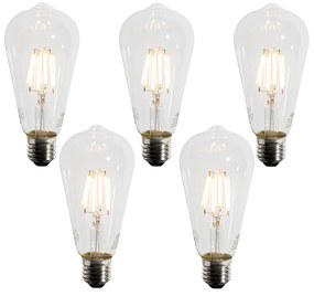 Set di 5 lampadine LED E27 A60 Sensore Lux 4W 400 lm 2200K