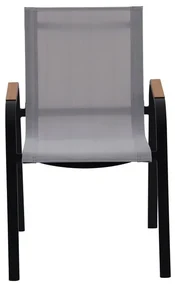 Sedia da giardino in alluminio con braccioli Calypso NATERIAL, seduta in textilene