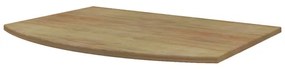 Top per lavabo Vague BADEN HAUS L 69 x H 1.6 x P 51 cm rovere tabacco stratificato, verniciato