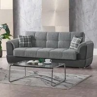 Divano 3 posti contenitore con funzione letto grigio Larissa 237x89x90H