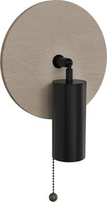Applique da Parete GU10 Ø200mm in Pietra con Interruttore a Catena