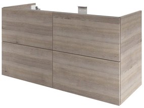 Mobile sottolavabo e lavabo Neo per vasca centrale grigio L 120 x H 64 x P 48 cm 4 cassetti