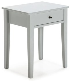 Comodino in legno di pino grigio chiaro Bart - Marckeric
