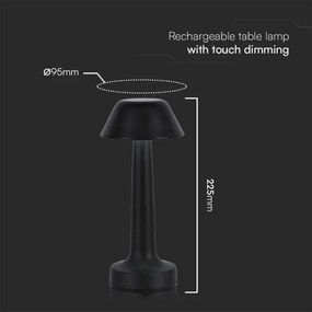 LED Lampada da tavolo ricaricabile dimmerabile LED/1W/5V 3000-6000K nero