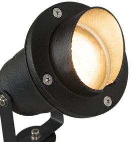 Faretto da giardino a picchetto nero con cavo e spina IP65 - DONE