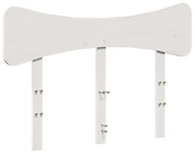Testiera bianca 135 cm in legno massello di pino