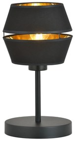 Lampada Da Tavolo Contemporanea 1 Luce Bellerofonte In Metallo Nero E Oro