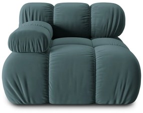 Modulo divano in velluto color petrolio (angolo sinistro) Bellis - Micadoni Home