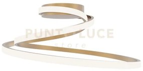 Plafoniera led coaster circolare oro 40w 5440lm cct 3000k 4000k 650...