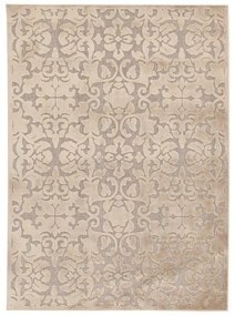 Tappeto Florentine Baroque mosaico in viscosa beige, L 200 x L 140 cm