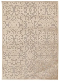 Tappeto Florentine Baroque mosaico in viscosa beige, L 200 x L 140 cm