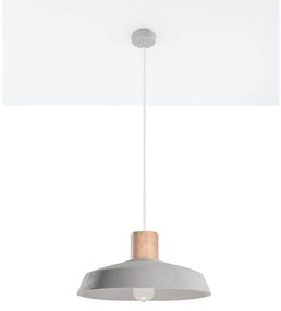 Lampadario a sospensione in Cemento Bianco AFRA E27 da interno