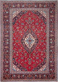 Kashan Tappeto 250 x 350 Rosso (Iran) Annodato A Mano
