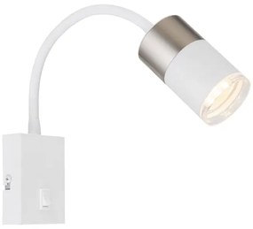 Globo 57851W - Faretto da parete BRISBON 1xGU10/25W/230V bianco/cromo