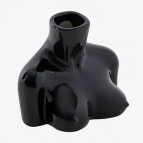 Vaso In Ceramica Aleska Nero - Sklum