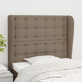 Testiera Ad Orecchio Tortora 93x23x118/128 Cm İn Tessuto /